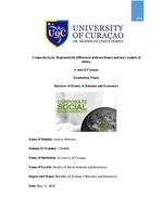 Corporate social responsibility differences between female and male leaders of MSEs : a case of Curaçao